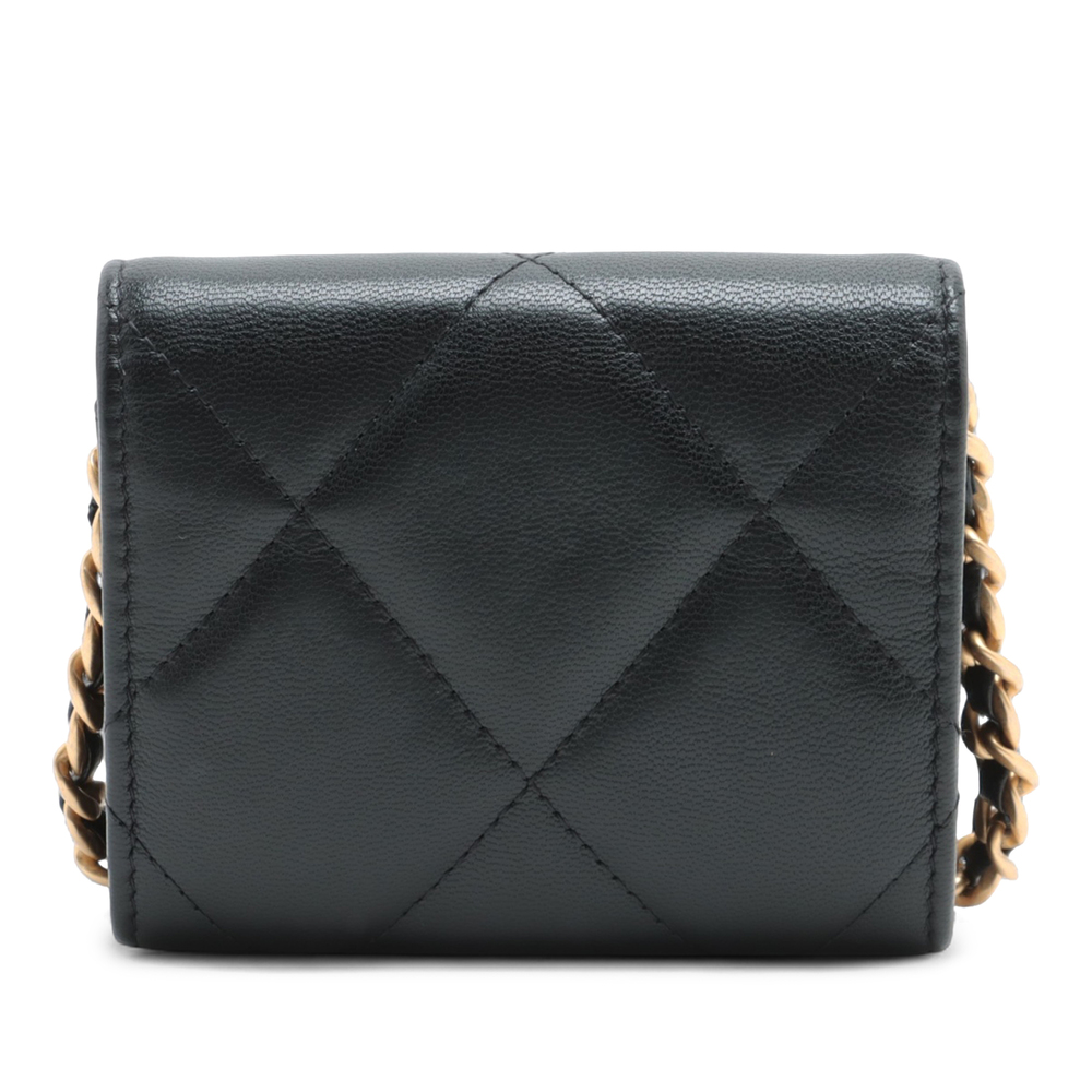 Pre-Loved Chanel Quilted Lambskin 19 Flap Coin Purse With Chain - Picture 2 of 11